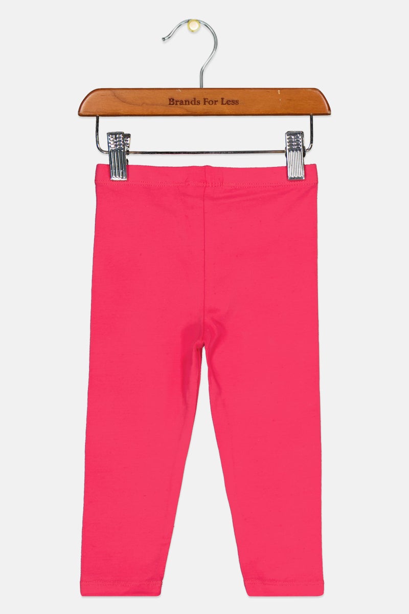 Fox سروال ليجنز سادة للفتيات الصغيرات، فوشيا - Image 2